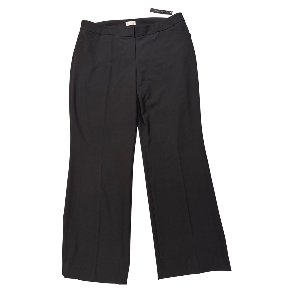 Tahari Arthur S. Levine Trey Black Wide Leg Dress Pants Womens size 16 NEW
